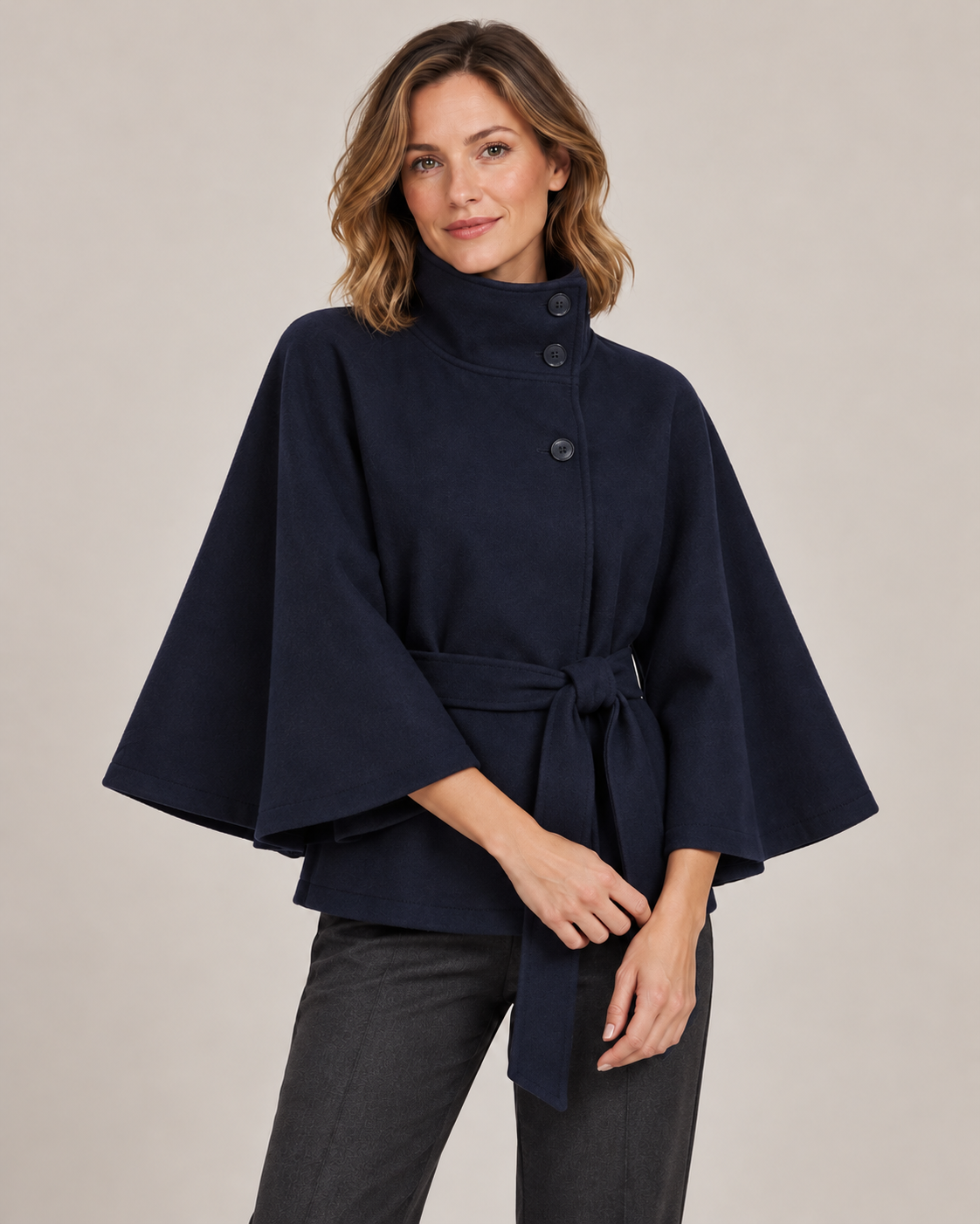 Women's Cape Jacket in Navy