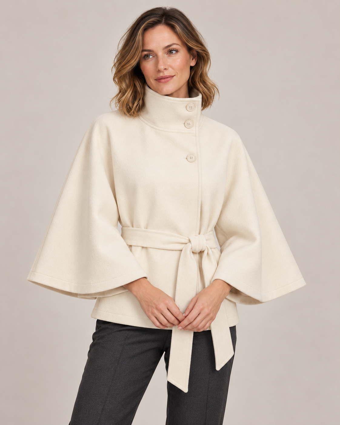 Women's Cape Jacket in White
