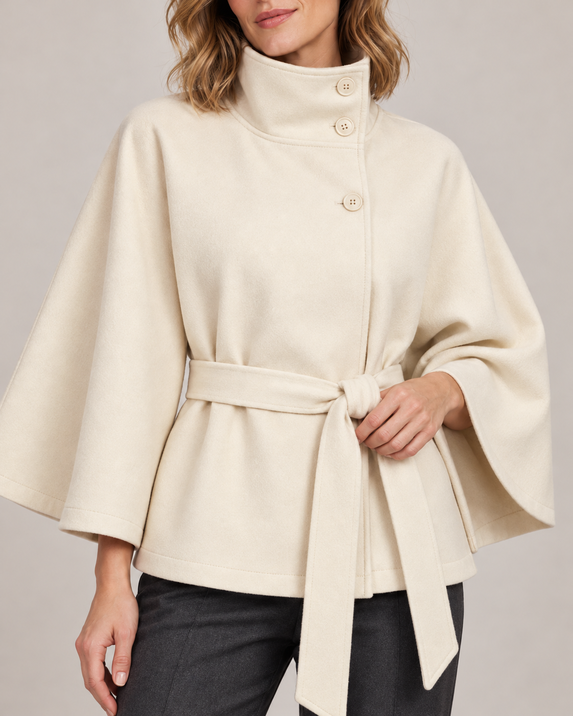 Women's Cape Jacket in White