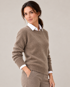 Women's Cashmere Sweater in Brown
