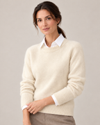 Women's Cashmere Sweater in Cream