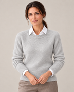 Women's Cashmere Sweater in Gray