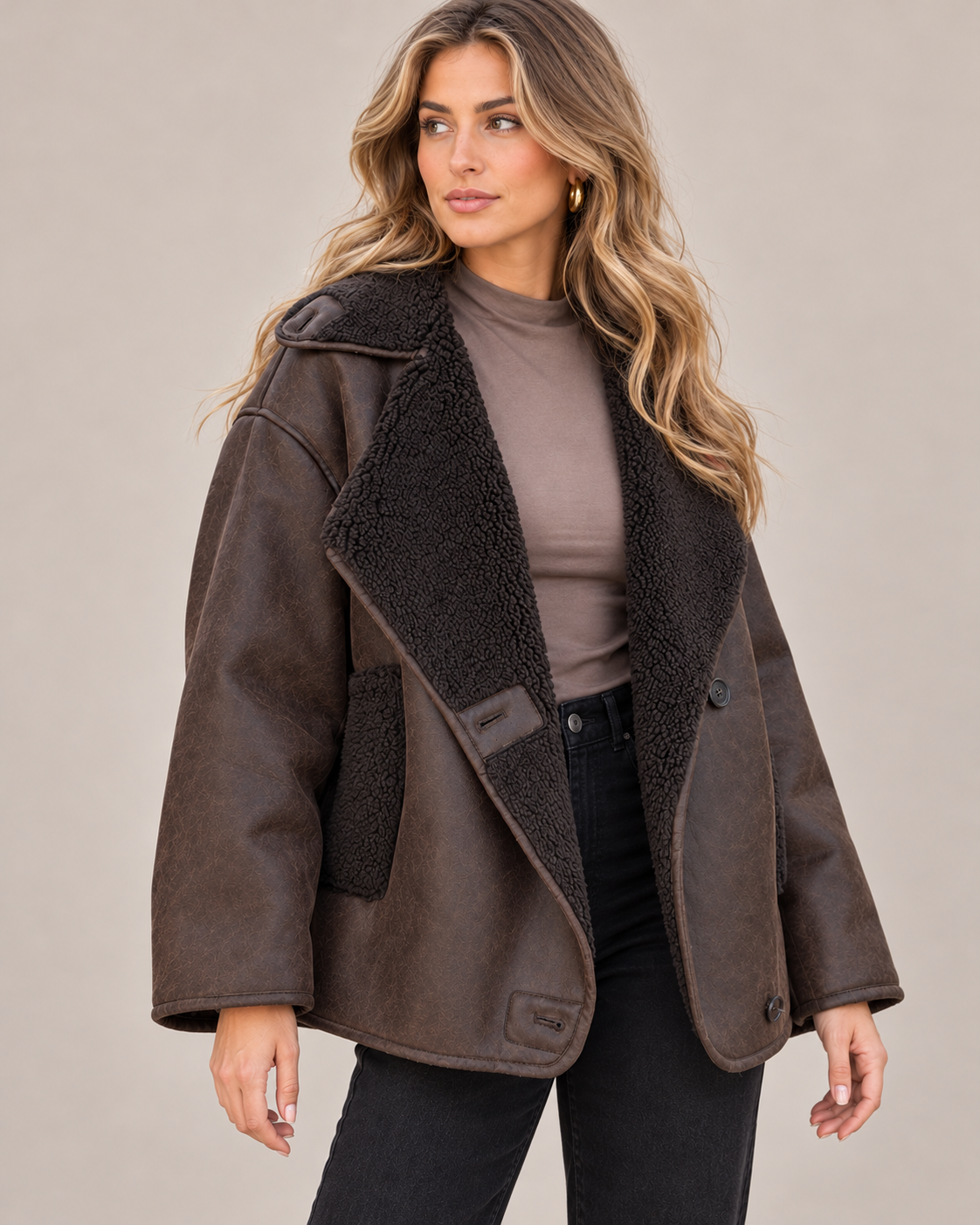 Women's Fleece Lined Coat, product photo 1