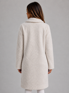 Women's Long Teddy Fleece Coat – Cozy Longline Style