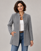 Women's Longline Jacket in Gray