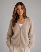 Women's V-Neck Button Cardigan – Soft Knit Sweater