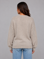 Women's Knit Cardigan – Crew Neck Button Front Style
