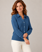Women's Soft Knit Cardigan in Dark Blue