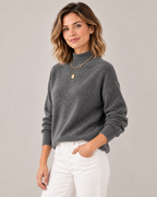 Women's Turtleneck Sweater in Dark Gray