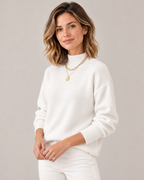Women's Turtleneck Sweater in White