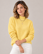Women's Turtleneck Sweater in Yellow