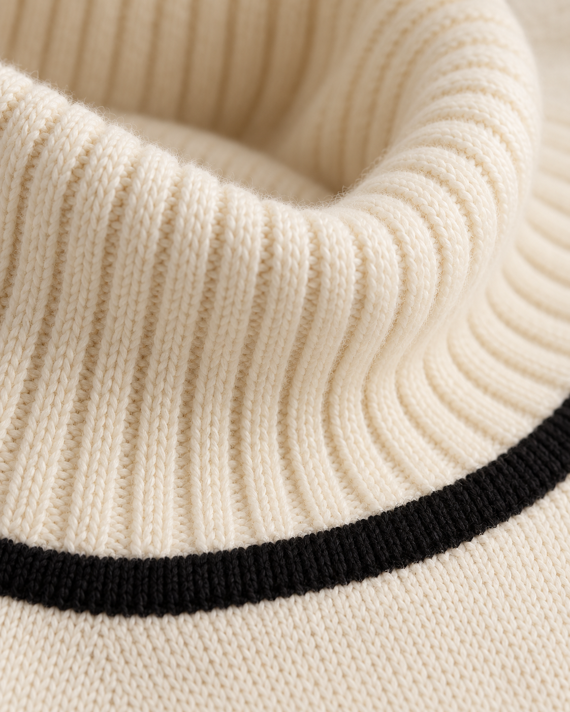 Women's Turtleneck Sweater in Ivory