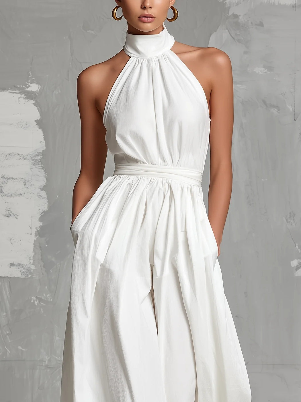 Bianca | Halter Neck Backless Jumpsuit