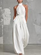 Bianca | Halter Neck Backless Jumpsuit