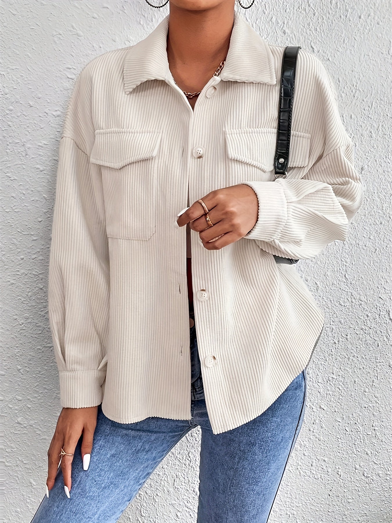 Nadia | Casual Striped Pocket Jacket