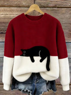 Alva | Cat Print Sweatshirt