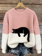 Alva | Cat Print Sweatshirt