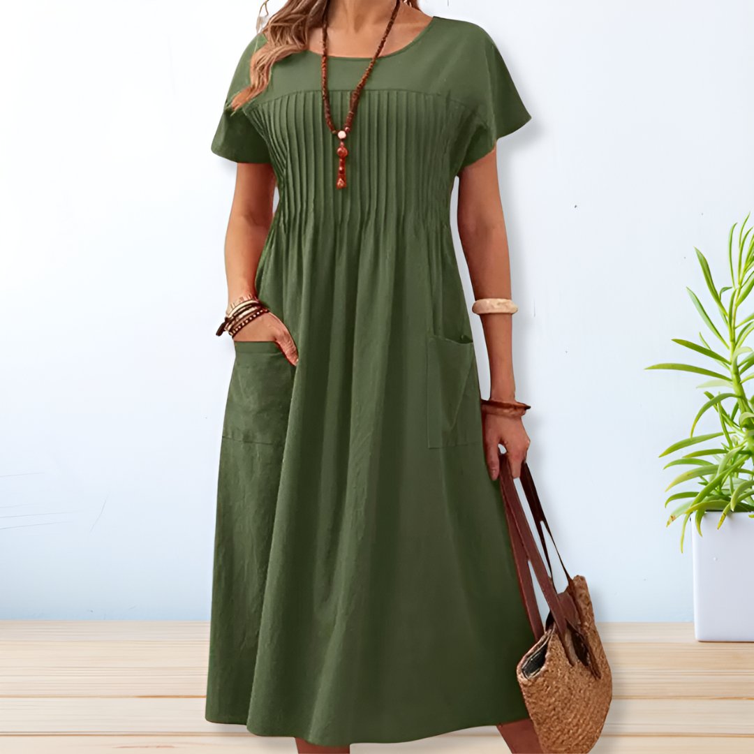 Capri | Elegant Pocket Midi Dress
