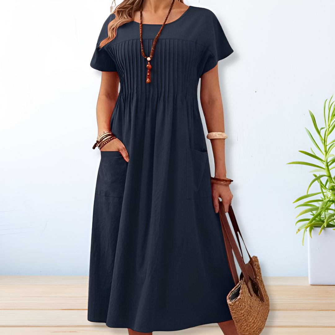 Capri | Elegant Pocket Midi Dress