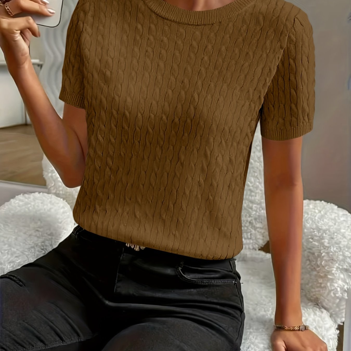 Klara | Ribbed Twist Detail Top