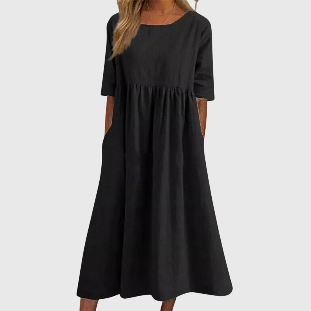 Diana | Elegant Short-Sleeve Dress