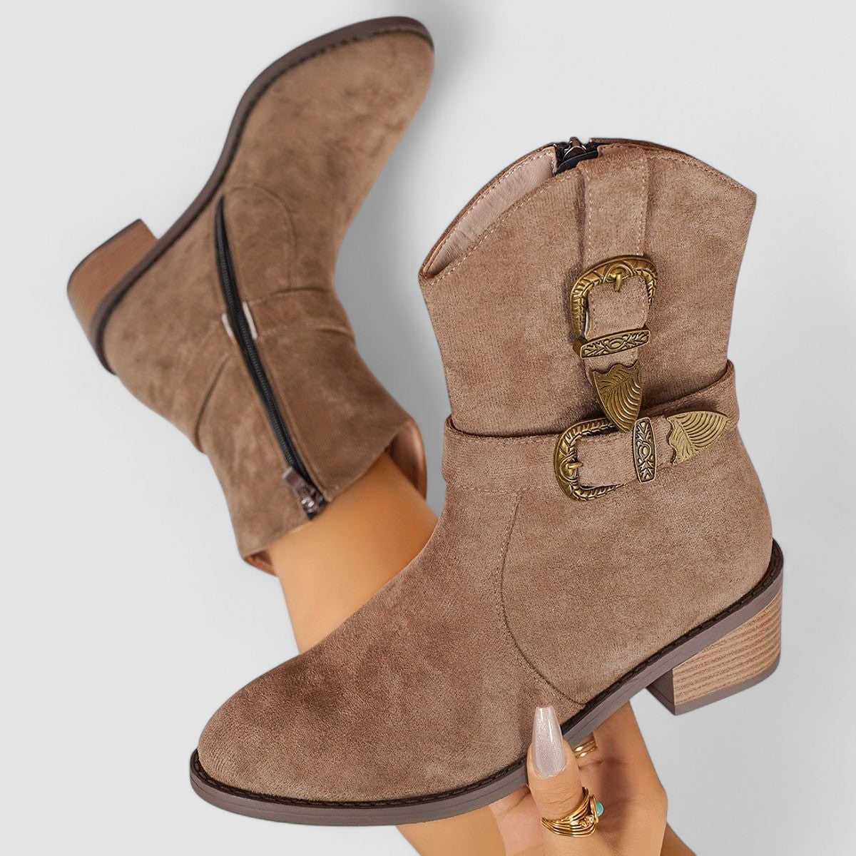Dakota | Orthopaedic Suede Western Boots