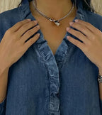 Camila | Ruffle V-Neck Blouse