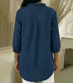 Camila | Ruffle V-Neck Blouse