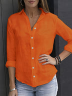 Lina | Open-Front Cotton Shirt