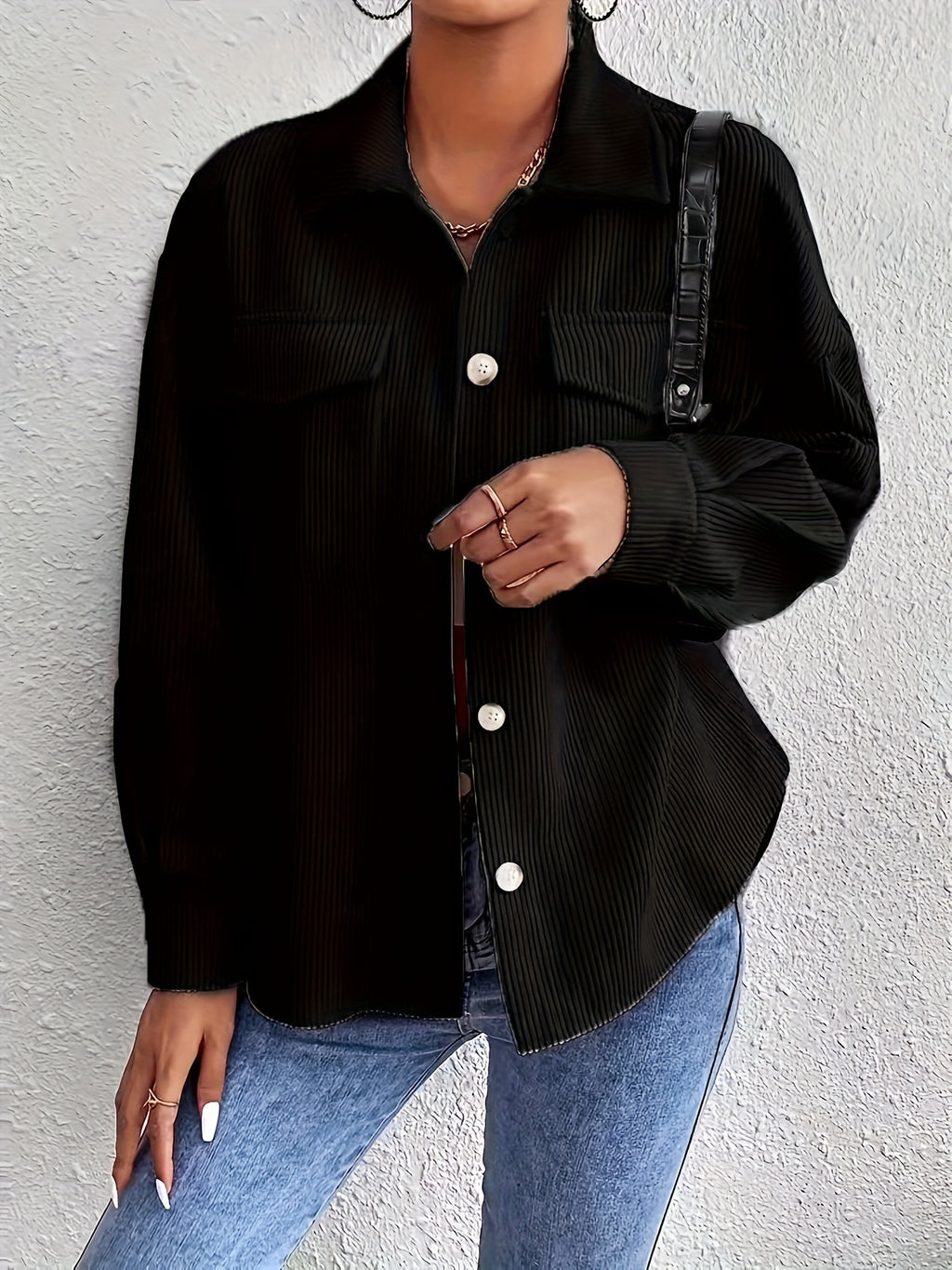 Nadia | Casual Striped Pocket Jacket