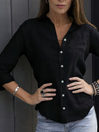 Lina | Open-Front Cotton Shirt