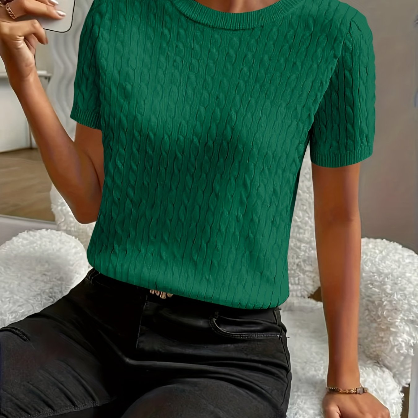 Klara | Ribbed Twist Detail Top
