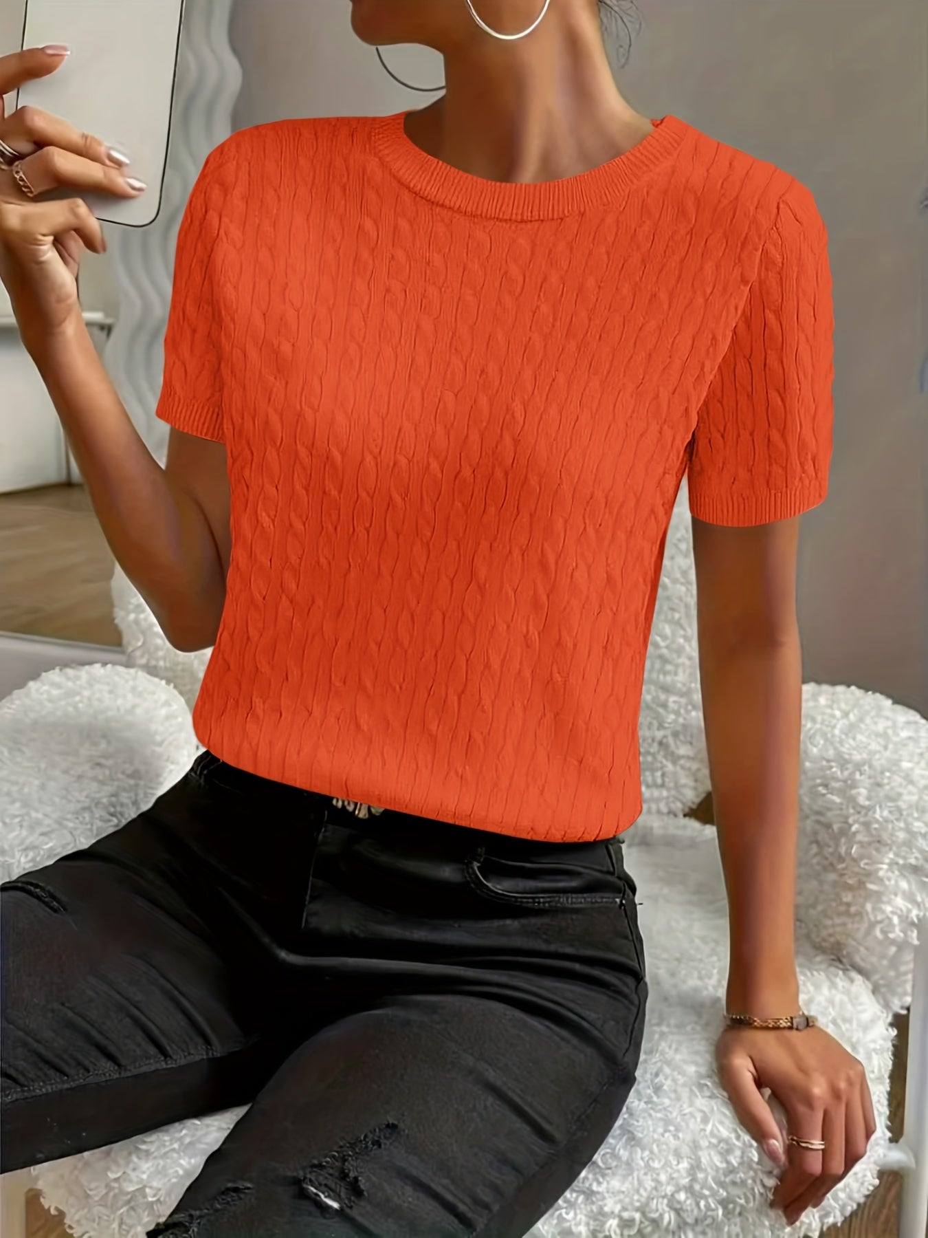 Klara | Ribbed Twist Detail Top