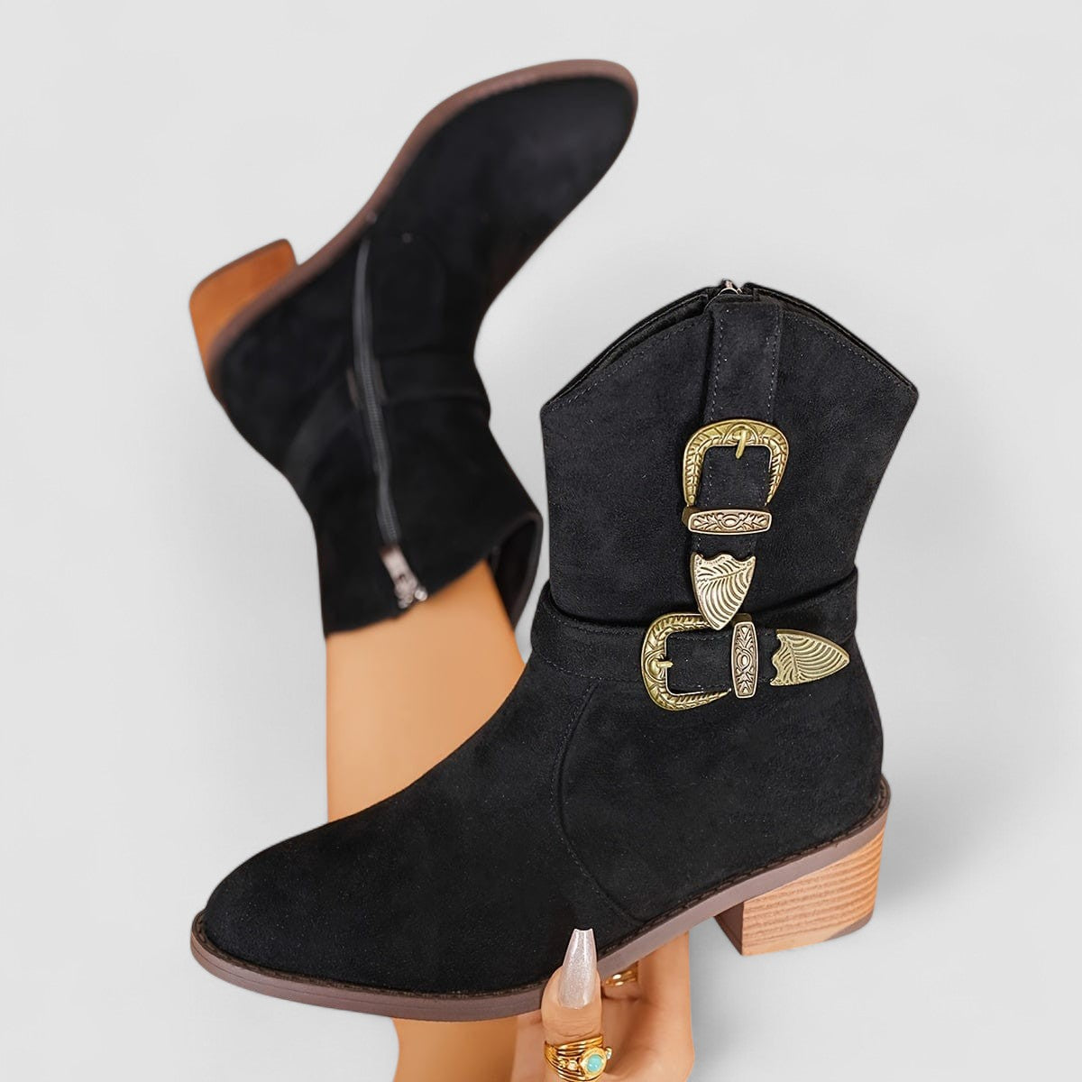 Dakota | Orthopaedic Suede Western Boots