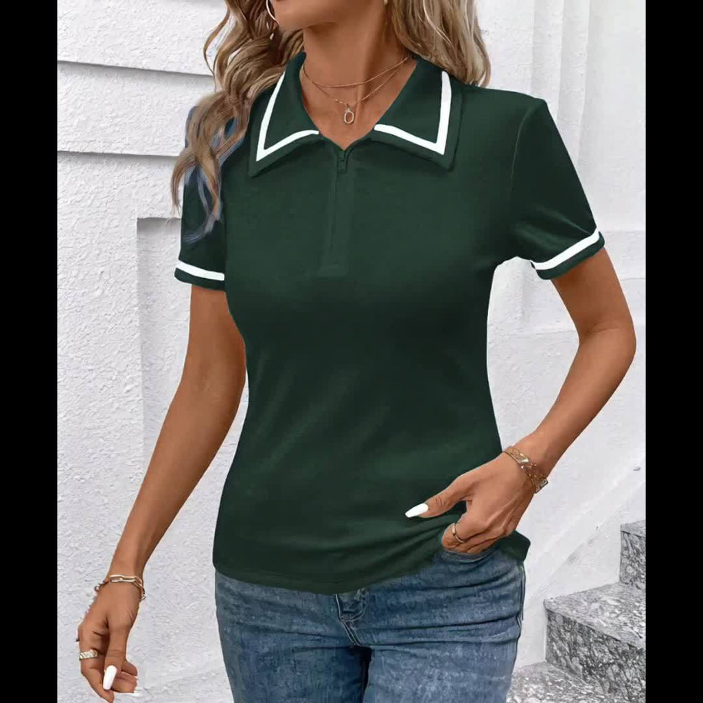 Brooke | Short-Sleeve Polo Top