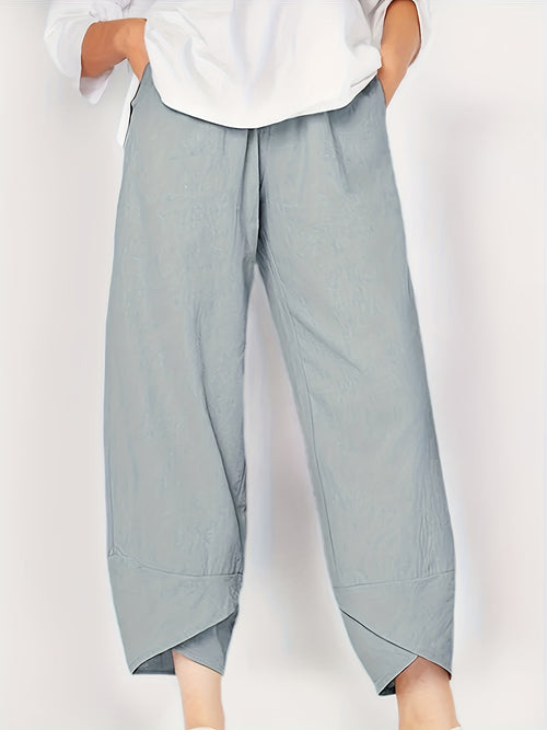 Cameron | Casual Elastic Waist Ankle Pants