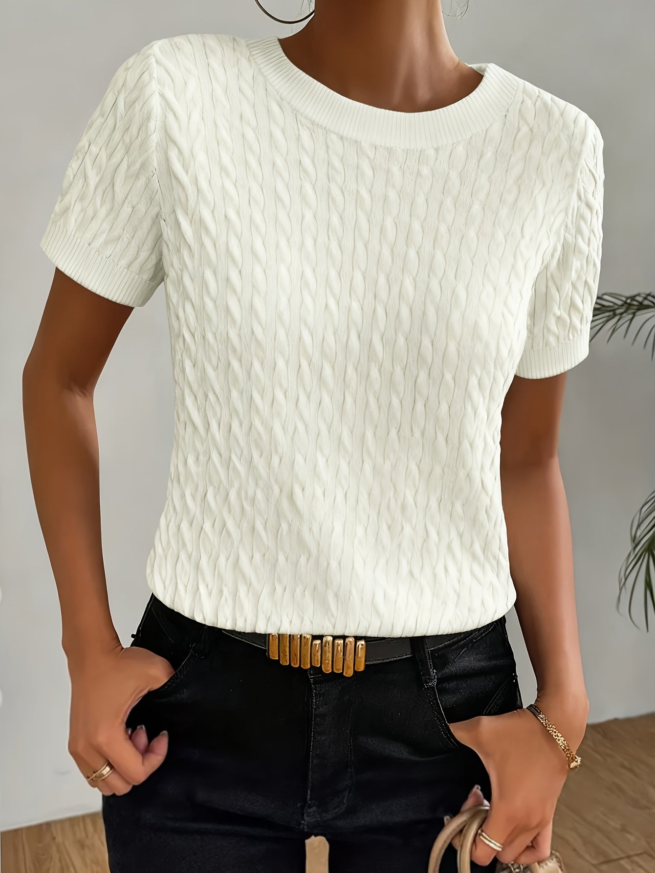 Klara | Ribbed Twist Detail Top