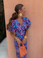 Serena | Colorful V-Neck Maxi Dress