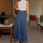 Sabine | High-Waist Denim Maxi Skirt