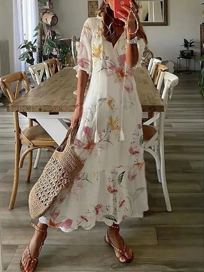 Selene | Flowy Bohemian Coverage Dress