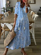 Selene | Flowy Bohemian Coverage Dress