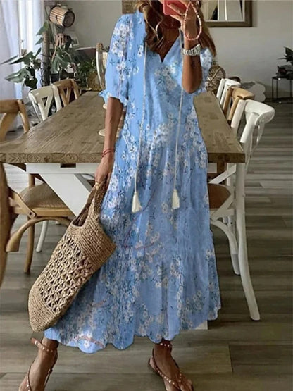 Selene | Flowy Bohemian Coverage Dress